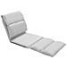 Lusso Casadino -  Sedia A Sdraio Da Terra Pieghevole Grigio Chiaro In Microfibra - Foto miniatura 1
