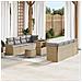 Set Divano da Giardino 11 Pezzi con Cuscini Rattan Sintetico Beige Acacia, Divano da Giardino per 2 Persone con Ripostiglio & Cuscini Rattan Sintetico Beige, Set da Pranzo da Giardino 3 Pezzi con Cuscini Rattan Sintetico Beige Acacia - Foto miniatura 2