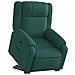 Poltrona Alzapersona Reclinabile Verde Scuro in Tessuto - Foto miniatura 3