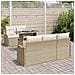 Set di divani da giardino  in 6 pezzi con cuscini in rattan poliestere beige, Divano da giardino per 2 persone  con cuscini in rattan poliestere beige - Foto miniatura 3