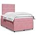 Giroletto a Molle con Materasso Rosa 120x190 cm in Velluto - Foto miniatura 2