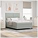 Letto a Rete con Materasso & Luce LED Grigio Chiaro 140x190 cm Velluto - Foto miniatura 2