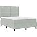 Letto a Rete con Materasso & Luce LED Grigio Chiaro 140x190 cm Velluto - Foto miniatura 3