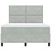 Letto a Rete con Materasso & Luce LED Grigio Chiaro 140x190 cm Velluto - Foto miniatura 8