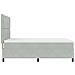 Letto a Rete con Materasso & Luce LED Grigio Chiaro 140x190 cm Velluto - Foto miniatura 9