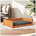 Cuccia Cani Marrone Cera 105,5x75,5x28 cm Legno Massello Pino - Foto miniatura 3