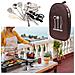 Set Da 12 Pezzi Per Campeggio Portatile - Utensili Da Cucina In Acciaio Inox Con Borsa In Tessuto Oxford Khaki - Foto miniatura 5