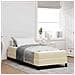 Letto a molle con materasso Crema 90 x 200 cm Tessuto - Foto miniatura 2