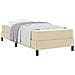 Letto a molle con materasso Crema 90 x 200 cm Tessuto - Foto miniatura 3