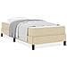 Letto a molle con materasso Crema 90 x 200 cm Tessuto - Foto miniatura 4