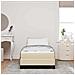 Letto a molle con materasso Crema 90 x 200 cm Tessuto - Foto miniatura 5