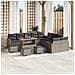 Set Divano da Giardino con cuscino 14 pcs Grigio Poly Rattan - Foto miniatura 2