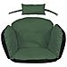 Cuscino da giardino impermeabile verde 112x113 cm per sedia sospesa - Foto miniatura 1
