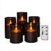 Set Di 5 Candele Led Senza Fiamma Nere - Diametro 7,5 Cm - Scintillio Realistico, Telecomando Incluso - Foto miniatura 1