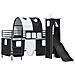 Struttura del letto loft per bambini Nero 99,5 x 200 cm Metallo - Foto miniatura 4