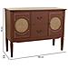Credenza In Legno Marrone E Rattan 106x40x78h - Foto miniatura 4