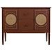 Credenza In Legno Marrone E Rattan 106x40x78h - Foto miniatura 5