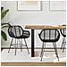 Sedia da pranzo 2 pcs Nero 55 x 50 x 74 cm Rattan e Ferro - Foto miniatura 2