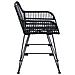 Sedia da pranzo 2 pcs Nero 55 x 50 x 74 cm Rattan e Ferro - Foto miniatura 6