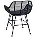 Sedia da pranzo 2 pcs Nero 55 x 50 x 74 cm Rattan e Ferro - Foto miniatura 7