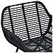 Sedia da pranzo 2 pcs Nero 55 x 50 x 74 cm Rattan e Ferro - Foto miniatura 8