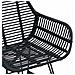 Sedia da pranzo 2 pcs Nero 55 x 50 x 74 cm Rattan e Ferro - Foto miniatura 9
