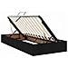 Letto con luci a strisce a LED Nero 200 x 200 cm Tessuto - Foto miniatura 8
