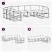 Set di divani da esterno 9 pcs Grigio Naturale e Chiaro - Foto miniatura 7