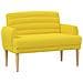 Loveseat con bottoni imbottiti Giallo Chiaro 116 x 67 x 80 cm - Foto miniatura 1