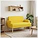 Loveseat con bottoni imbottiti Giallo Chiaro 116 x 67 x 80 cm - Foto miniatura 2