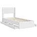 Struttura del letto con stoccaggio e testata Bianco 90 x 200 cm - Foto miniatura 4