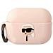 Karl Lagerfeld Klap2runikp Airpods Pro 2 Custodia Rosa /rosa Silikon Karl Head 3d - Foto miniatura 1