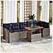 Set Divano da Giardino 8 pz Grigio e Blu Navy polyrattan - Foto miniatura 8