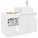 Set di mobili per il bagno 2 pz Bianco Lucido - Foto miniatura 10