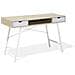 Scrivania Clarita Marrone Chiaro 120 Cm 48 Cm Con Contenitore - Foto miniatura 9