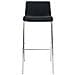 Sgabello Bar Hoover in Tessuto I Sgabello Alto Design 4 Gambe in Metallo I Sedia Sgabello Impilabile con Schienale I Sgabello Bancone H 76 CM Nero Base Cromata - Foto miniatura 2