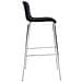 Sgabello Bar Hoover in Tessuto I Sgabello Alto Design 4 Gambe in Metallo I Sedia Sgabello Impilabile con Schienale I Sgabello Bancone H 76 CM Nero Base Cromata - Foto miniatura 3