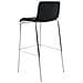 Sgabello Bar Hoover in Tessuto I Sgabello Alto Design 4 Gambe in Metallo I Sedia Sgabello Impilabile con Schienale I Sgabello Bancone H 76 CM Nero Base Cromata - Foto miniatura 4