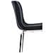 Sgabello Bar Hoover in Tessuto I Sgabello Alto Design 4 Gambe in Metallo I Sedia Sgabello Impilabile con Schienale I Sgabello Bancone H 76 CM Nero Base Cromata - Foto miniatura 5
