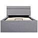 Letto Idraulico Contenitore Led Grigio Chiaro Tessuto 100x200cm - Foto miniatura 3