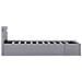 Letto Idraulico Contenitore Led Grigio Chiaro Tessuto 100x200cm - Foto miniatura 4