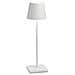 Poldina Pro Bianco Lampada Da Tavolo Led Dimmerabile In Alluminio, Protezione Ip54, Uso Interno / esterno, Base Di Ricarica A Contatto, H38cm, Plug Eu - Foto miniatura 3