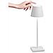 Poldina Pro Bianco Lampada Da Tavolo Led Dimmerabile In Alluminio, Protezione Ip54, Uso Interno / esterno, Base Di Ricarica A Contatto, H38cm, Plug Eu - Foto miniatura 2