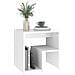 Comodino Bianco 40x30x40 cm Legno Ingegnerizzato - Foto miniatura 3