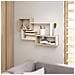 Kassi - Mensola A Cubo / Scaffale Murale / Mensole A Partete / Ripiani In Stile Minimalista / Pannello Sospeso / Mensole A Muro In Stile Scandinavo (quercia Chiara / Bianco)  - Foto miniatura 2
