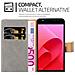 Custodia Compatibile Con Asus Zenfone 4 Selfie Pro In Marrone Cappuccino - Coperchio Protettiva Con Chiusura Magnetica, Funzione Stand E Tasca Per Le Carte - Foto miniatura 4