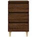 Comodino con Gambe in Legno Massello Rovere Marrone 40x35x69 cm - Foto miniatura 7