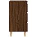 Comodino con Gambe in Legno Massello Rovere Marrone 40x35x69 cm - Foto miniatura 8