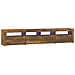 Mobile Porta Tv Con Luci Led Rovere Fumo 210x35x40 Cm - Foto miniatura 2