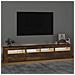 Mobile Porta Tv Con Luci Led Rovere Fumo 210x35x40 Cm - Foto miniatura 3